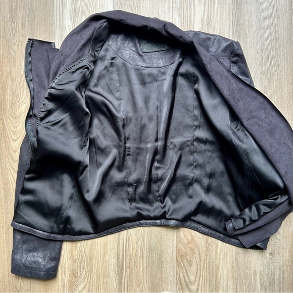 Blank NYC Black Faux Leather Jacket | Lightweight Open Front | Size L - Picture 6 of 8